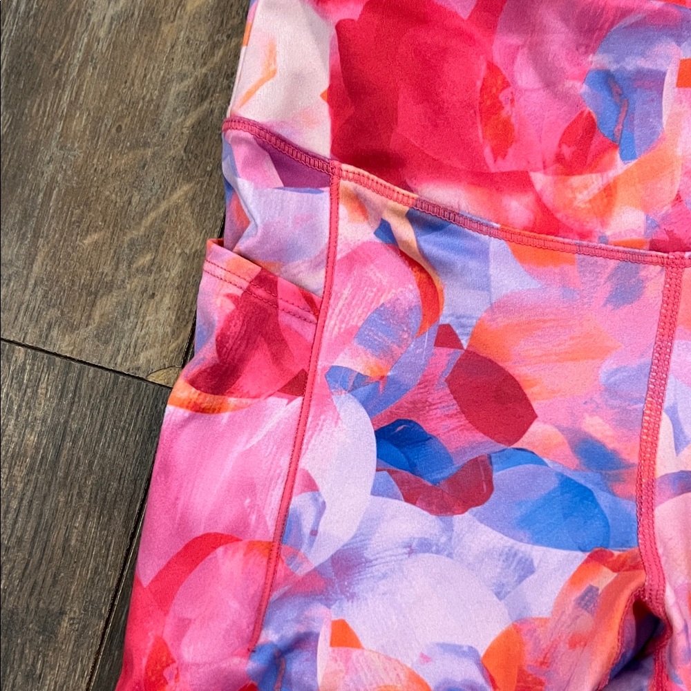 Colorful Floral Kids Leggings - Picture 7 of 9